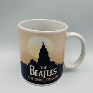 The Beatles Mug with Cream and Black Design